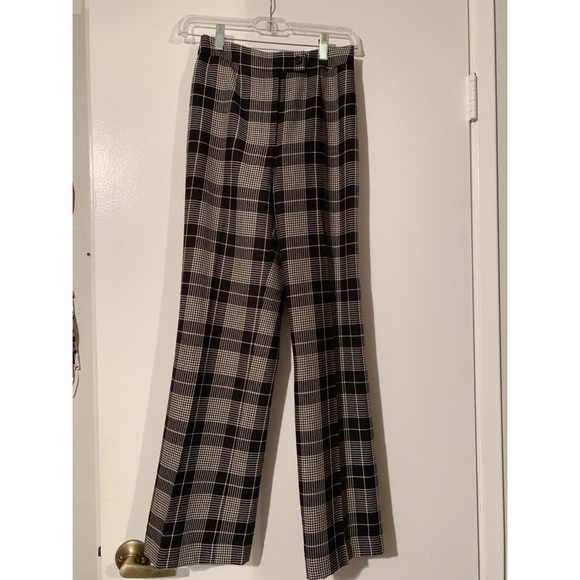 Vintage Plaid Wool Trousers - Picture 3 of 5